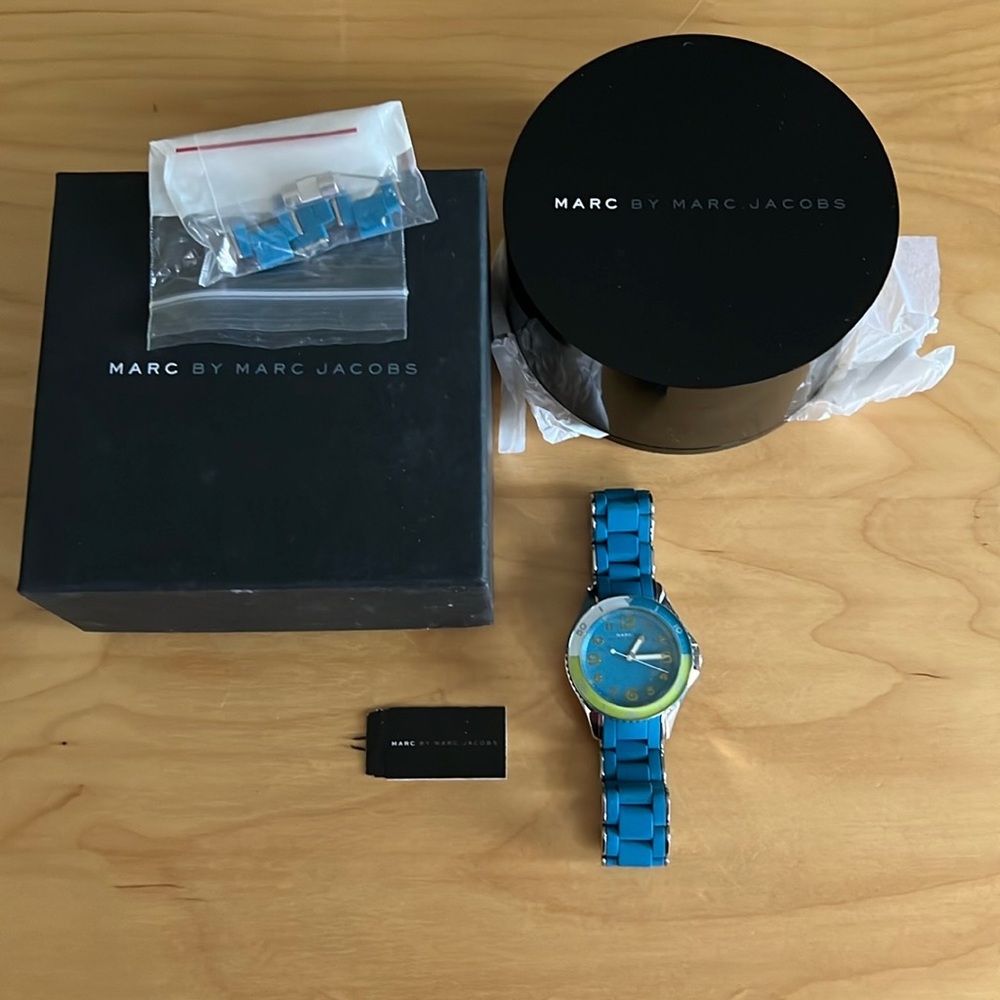 Marc Jacobs teal blue watch